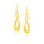14k Yellow Gold Infinity Design Earrings