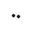 14k White Gold Stud Earrings with Black Cubic Zirconia