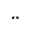 14k White Gold Stud Earrings with Black Cubic Zirconia