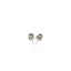 14k White Gold Stud Earrings with Black Cubic Zirconia