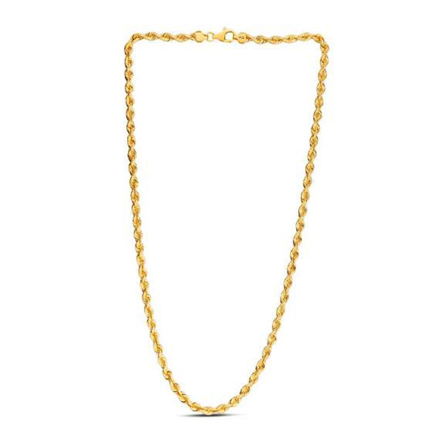 Cadena de Cuerda Ligera de Oro Amarillo de 14k - 4.30 mm