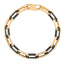 Bracelet en lien de gemmes en onyx noir en or jaune 14 carats