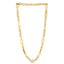 Collier en chaîne à maillons ronds en papier de 14 carats en or jaune italien