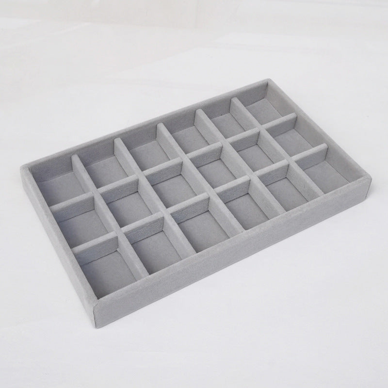 Organisateur de Bijoux Empilable en Velours pour Bagues, Boucles d'Oreilles et Colliers