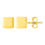 Boucles d'oreilles en cube poli en or jaune 14k