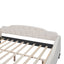 Full Size Upholstered Tufted Daybed in Beige