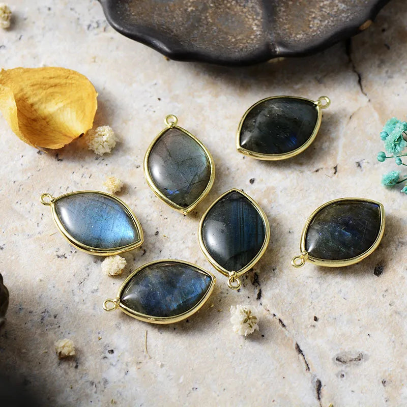 Copper Stone Teardrop Earrings - Korvel