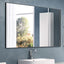 Modern Black Bathroom Mirror - 36x24 Inch Aluminum Frame