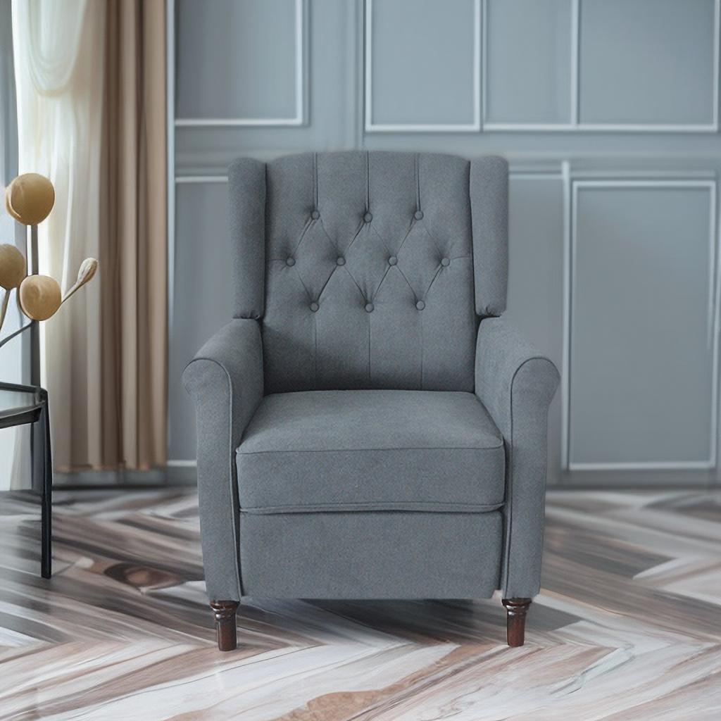 Redde Boo New Design Classic Dark Gray Waterproof Fabric Living Room Pull Button Sofa - Korvel