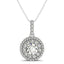 14k White Gold Diamond Halo Pendant (1 1/4 cttw)