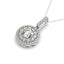 14k White Gold Diamond Halo Pendant (1 1/4 cttw)
