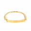Pulsera de identificación para hombres de oro de dos tonos de 14k