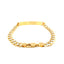 Pulsera de identificación para hombres de oro de dos tonos de 14k
