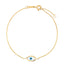 Pulsera de Ojo Maligno de Madreperla en Oro Amarillo de 14k