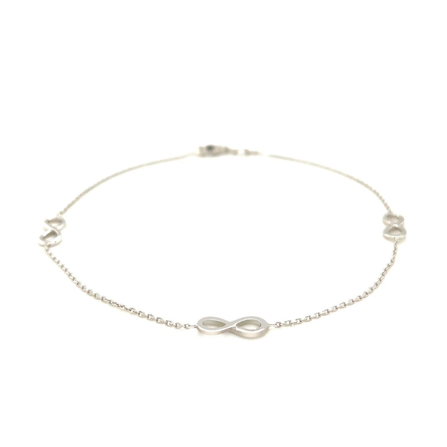 Elegant Sterling Silver Infinity Anklet