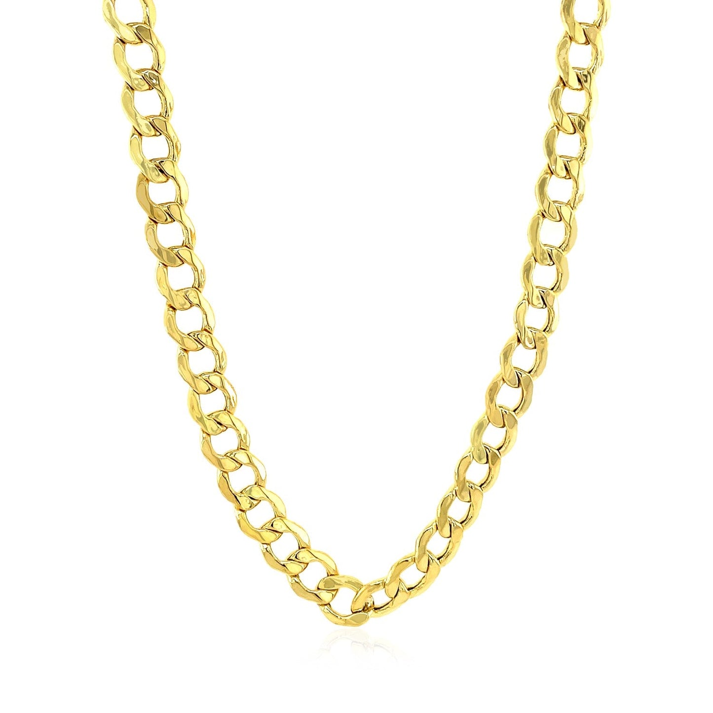 6.1mm 10k Yellow Gold Curb Chain Necklace
