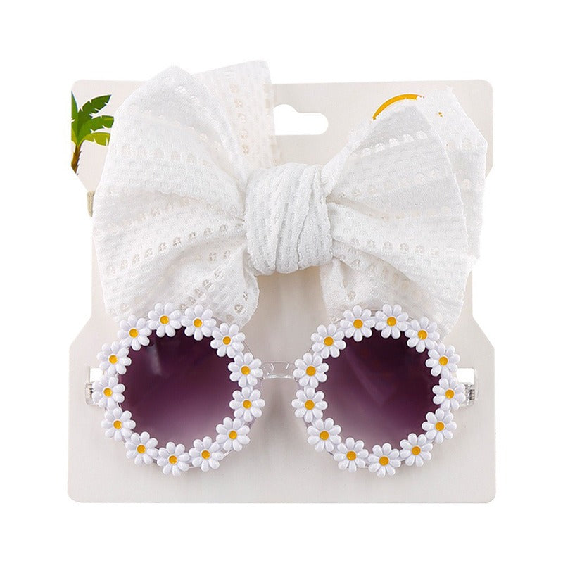 Personalized girl fashion glasses, baby headband set, sun visor - Korvel