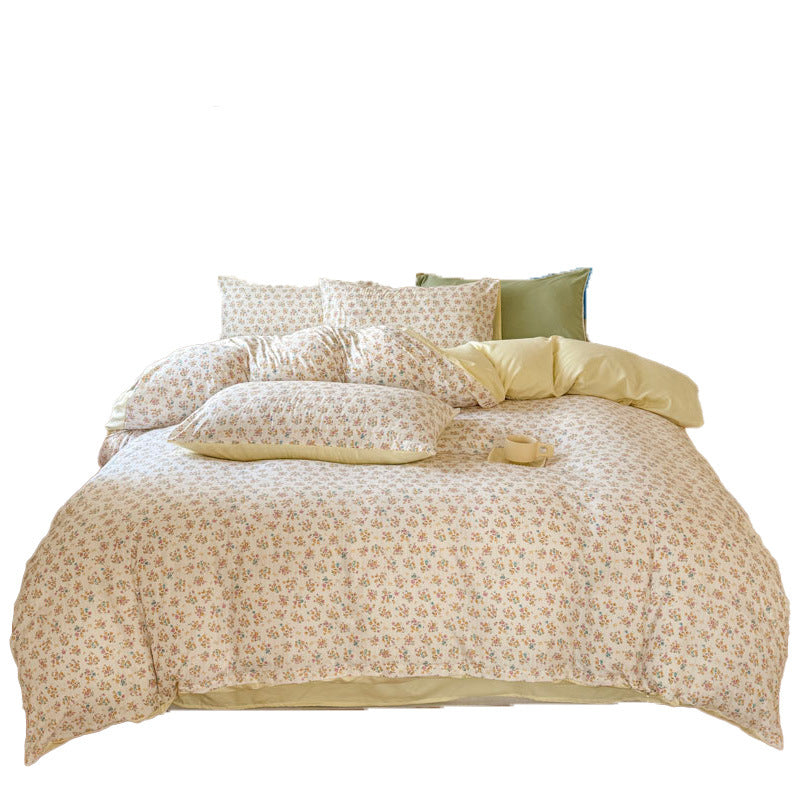 Juego de Ropa de Cama Jacquard de Cuatro Piezas de Doble Gasa