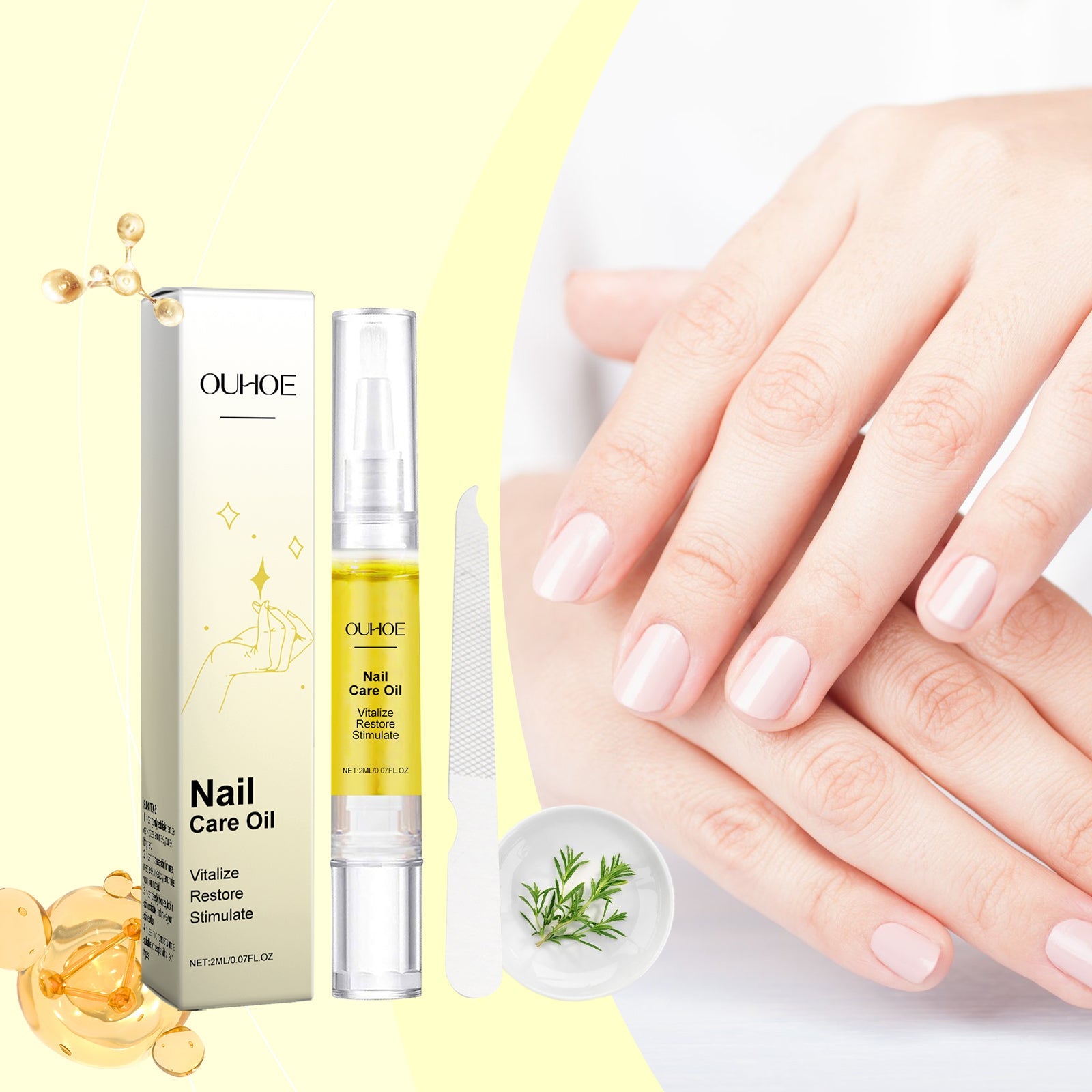 Repair Nail Care Nourishes Nail Repair Skin Gloss Cuticle Daily Care Solution - Korvel