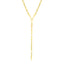 14k Yellow Gold Paperclip Chain Lariat Necklace