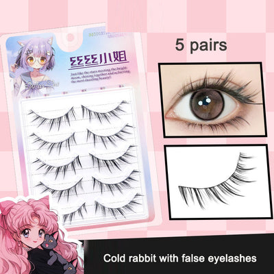 Sunflower Comics Pure Desire Eyelash Simulation Natural Thickening Large Segmented Trilogy False Eyelash Laziness - Korvel
