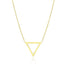 Collar de Cadena con Símbolo Delta de Oro Amarillo de 14k