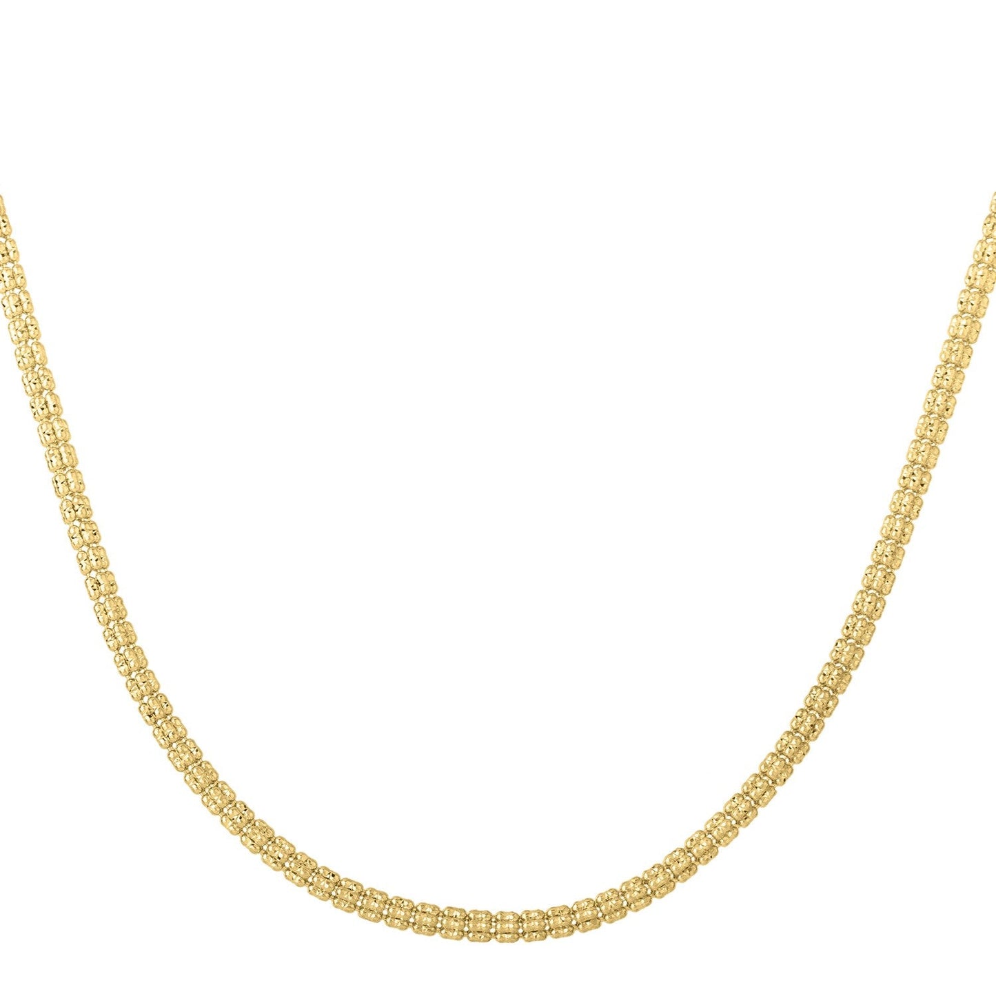 Chaîne Ice Barrel en or jaune 14 carats - 3,10 mm