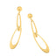 Pendientes Ovalados de Enlace Italiano en Oro Amarillo de 14k