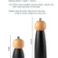 Kitchen Adjustable Coarseness Wood Pepper Grinder Mill Wooden Manual Sea Ceramic Grinding Mechanism Salt Mill - Korvel