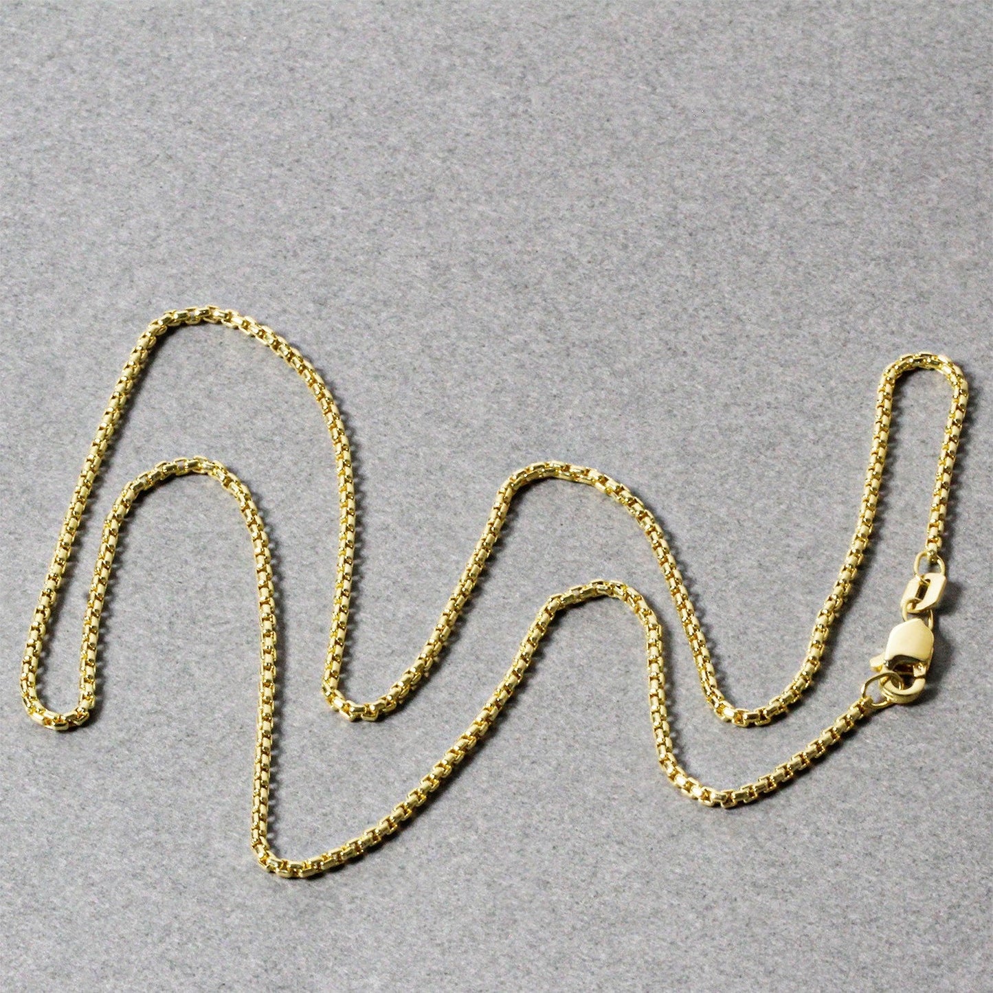 14k Yellow Gold Round Box Chain - 1.35 mm