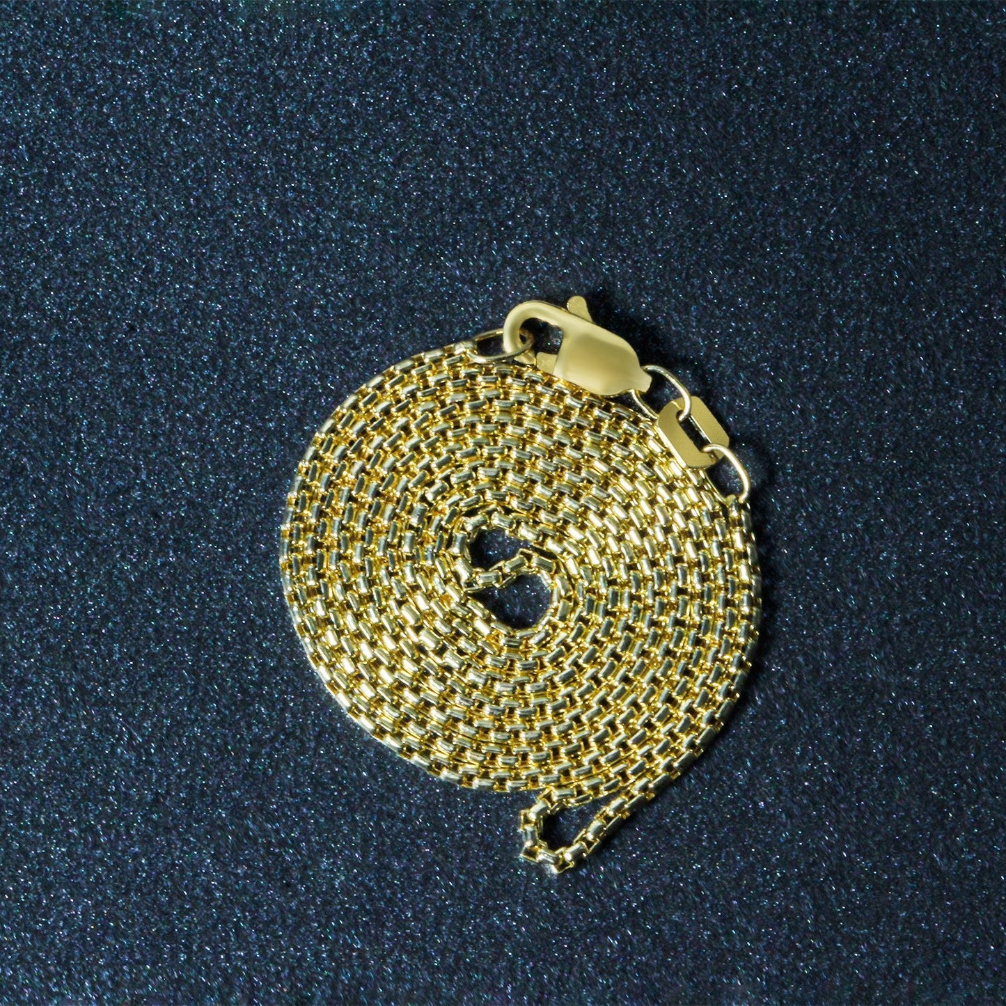 14k Yellow Gold Round Box Chain - 1.35 mm