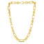 Collier en Chaîne en Liens Ovales en Papier Clips Alternés en Or Jaune 14k