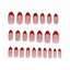 European and American style red French manicure, simple and atmospheric, removable finished wearable nails, fake nail pieces - Korvel