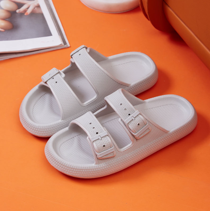 Thick soled slippers Summer home bathroom anti slip and fecal feeling Soft soled couple EVA slippers Male - Korvel