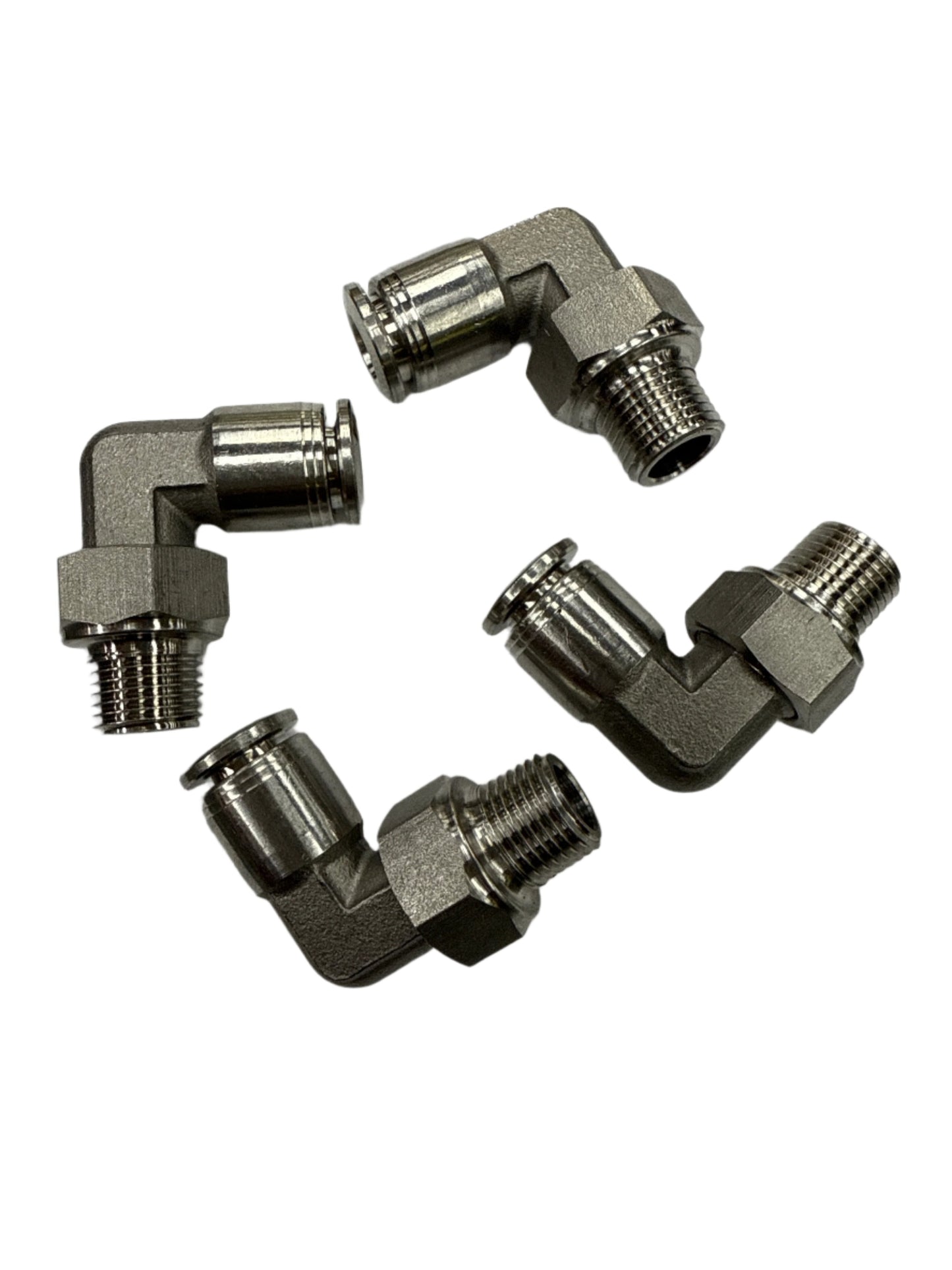 Kit de accesorios de 90 grados SPDZ1 de 1/8 NPT a 1/4 DOT - 4 piezas