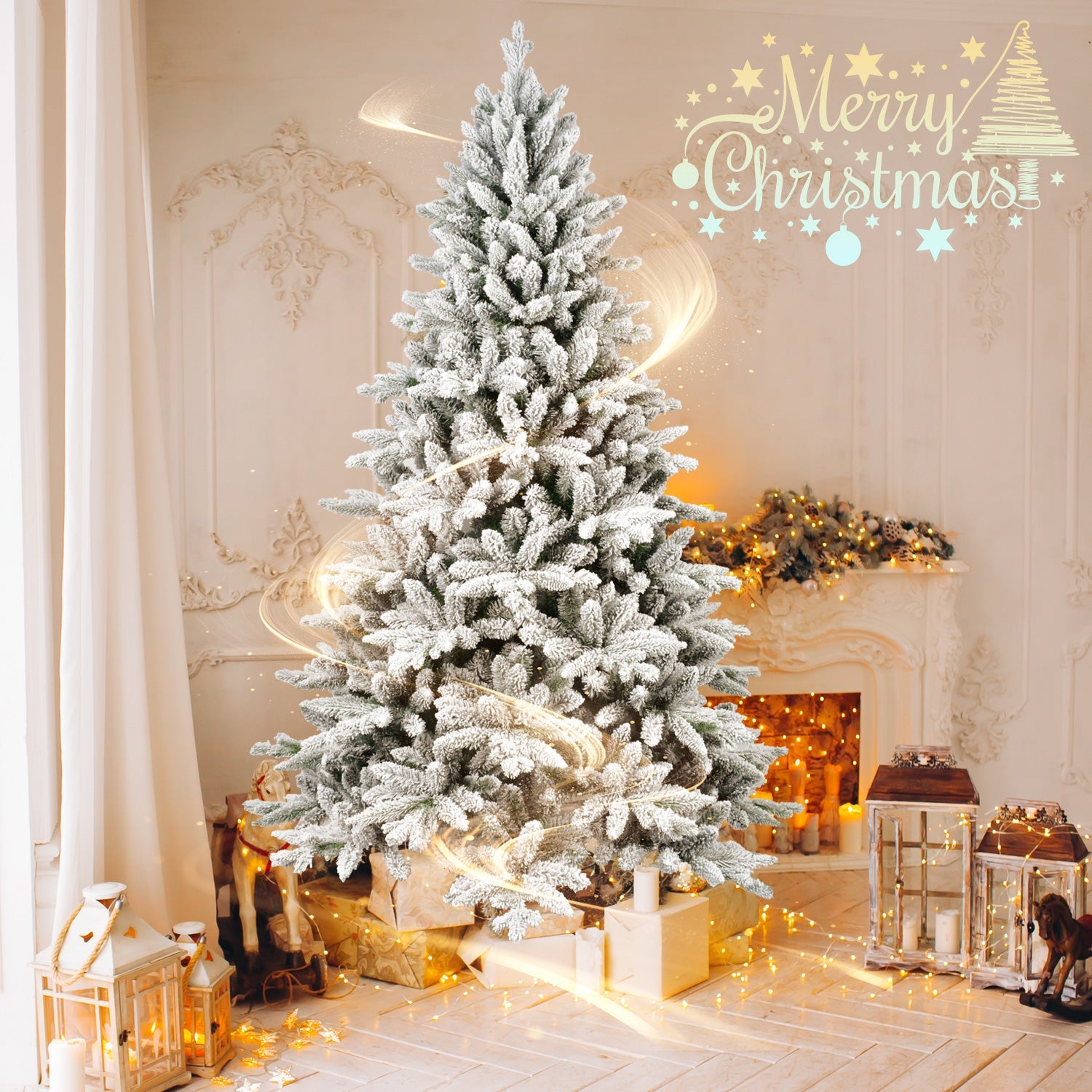 5FT PE&PVC Flocked Christmas tree - Korvel
