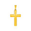 14k Yellow Gold Reversible Textured Cross Pendant