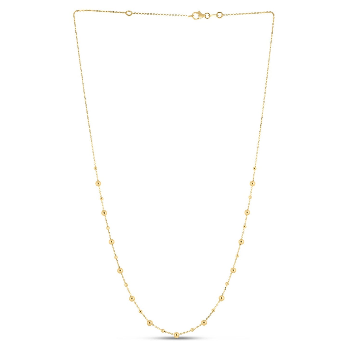 Collar de Perlas de Oro Amarillo de 14k Elegante