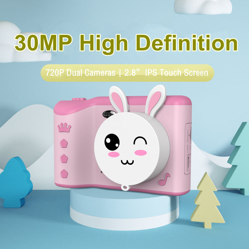 2.8 Inch HD Dual-Camera Children's Digital Camera Mini Small SLR Can Take Pictures Interest Toy Gift - Korvel