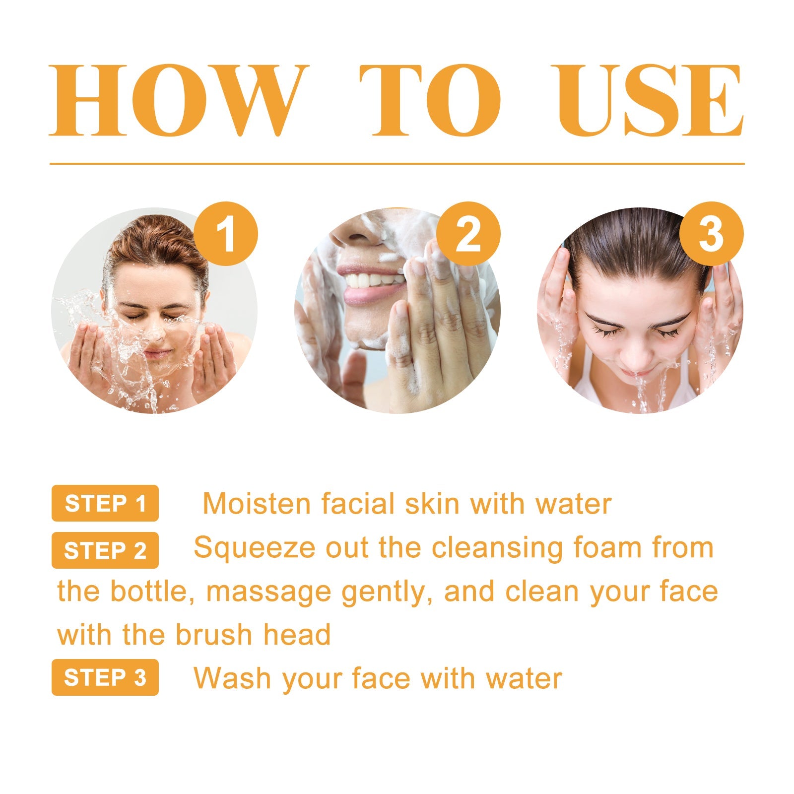 Brightening Facial Cleanser, Deep Clean Facial Skin Fade Acne Mark Acne Mark Moisturizing Whitening Beauty - Korvel