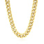 Chaîne Miami Cuban semi-solide en or jaune 14k de 10,5 mm