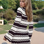 Wavy Striped Tied Front Long Sleeve Cover-Up Dress - Korvel