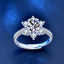 Mozambique 925 sterling silver ring with a female design sense, niche snowflake ring - Korvel