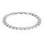 Rhodium Plated Sterling Silver Curb Bracelet - 8.4mm
