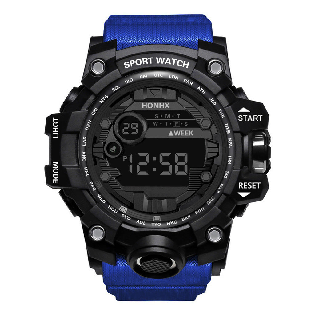 Multi functional outdoor men's electronic watch for male and female students running sports watch - Korvel