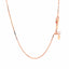 14k Rose Gold Adjustable Box Chain Necklace