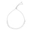 Bracelet d'amitié ajustable en or blanc 14k avec perles