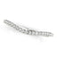 Bague de mariage en diamant courbée douce en or blanc 14k