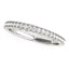 14k White Gold Milgrain Bordered Round Diamond Wedding Band