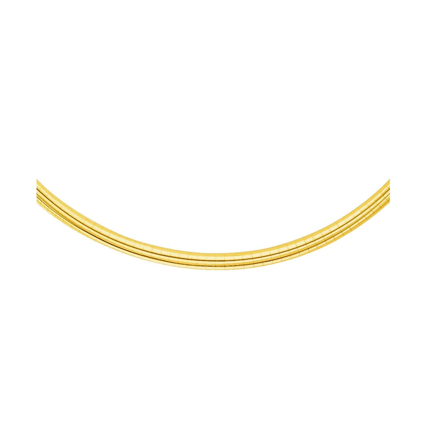 14k Yellow Gold Classic Omega Chain Necklace (4 mm)